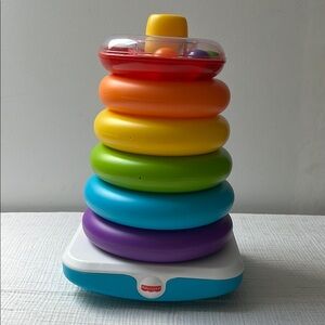Fisher-Price Toddler Toy Giant Rock-A-Stack, for Ages 1+ Years, 14+ Inches Tall